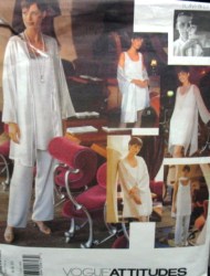 1510 VOGUE PLATT TIE JACKET, DRESS, OVERDRESS,  PANTS STOLE PATTERN 6-16 2 SIZES CHOICE